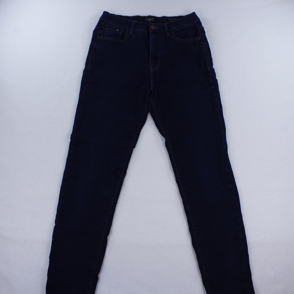 Curve Appeal Essential Skinny Jeans Dark Indigo Wash Women's Size 10/30 Stretch